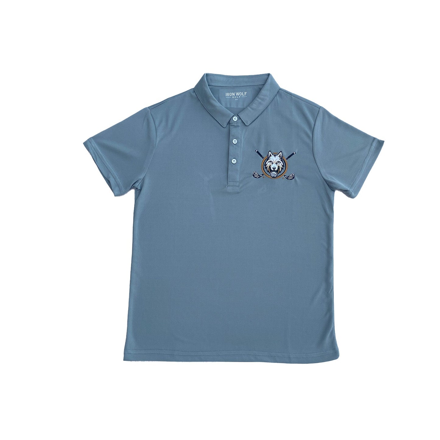 Grey Iron Wolf Golf Polo