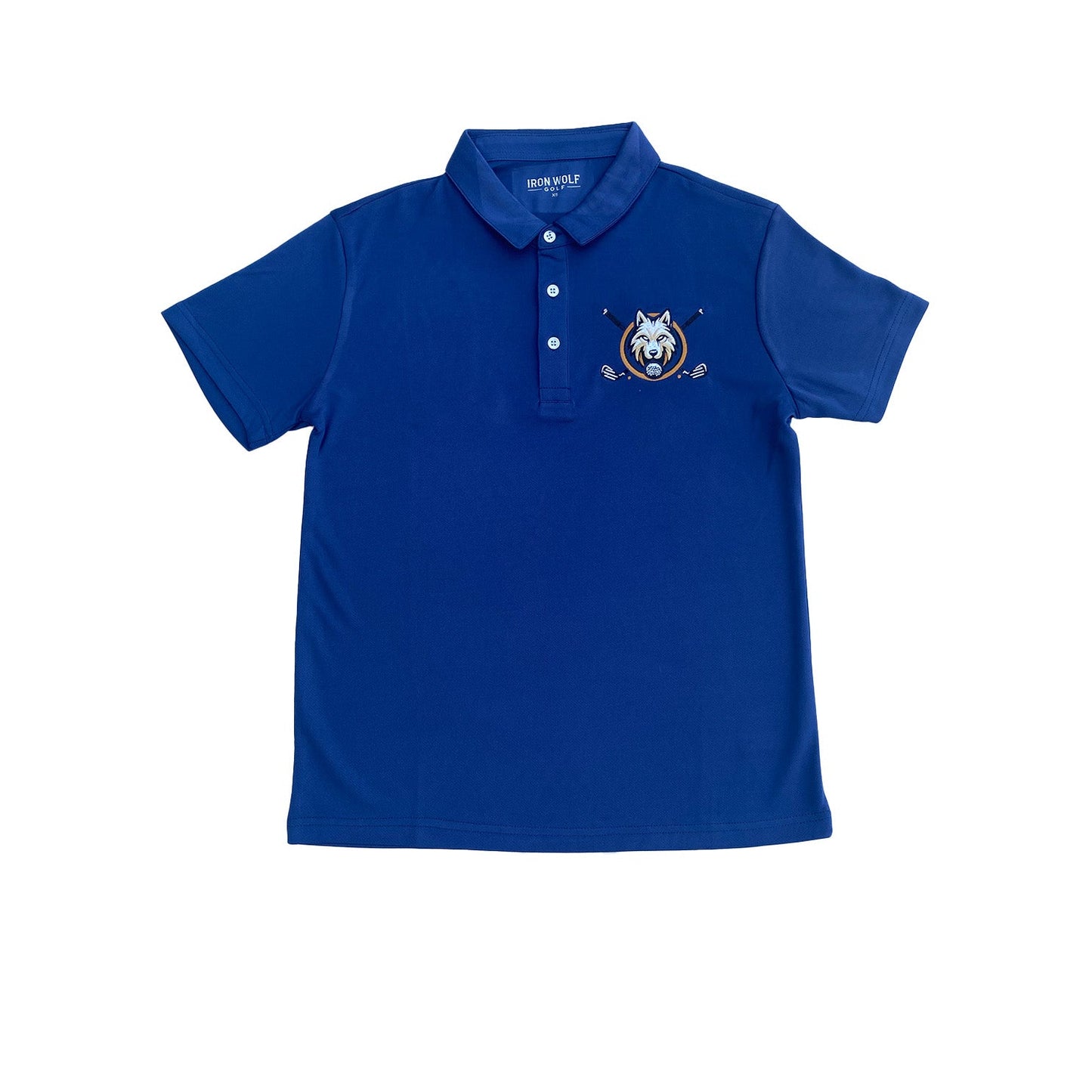 Navy Iron Wolf Golf Polo